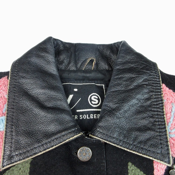 VTG Genuine Leather Boho Biker Jacket, Sz M L - Picture 5 of 9